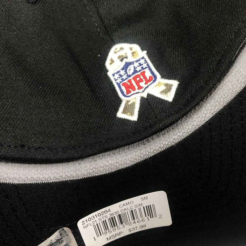 New Era Dallas Cowboys NFL Salute To Service Hat Cap 39THIRTY Flex Fit S/M Camo